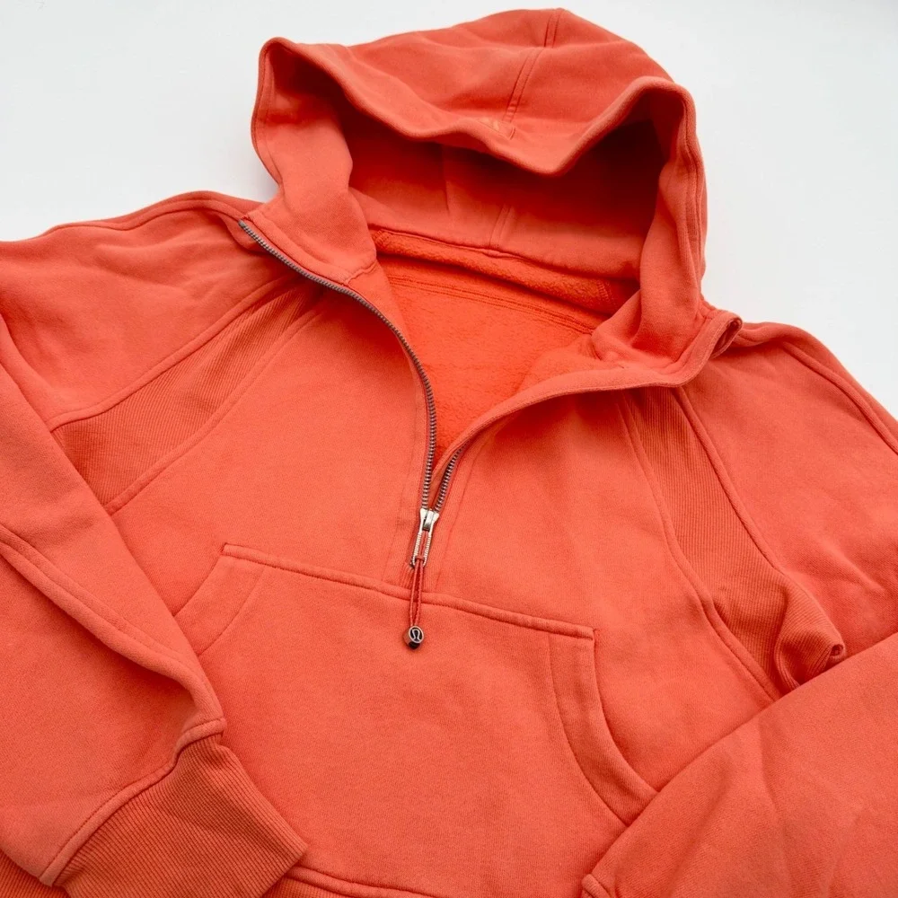 Lululemon Scuba Oversized Half Zip Hoodie Warm‎ Coral XS/S